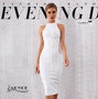 ADYCE 2020 New Summer White Women Bodycon Bandage Dress Vestidos Elegant Tank Sexy Sleeveless Club Celebrity Runway Party Dress