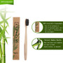 (4pcs) Natural Biodegradable Bamboo Charcoal Toothbrush