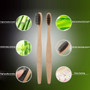 (4pcs) Natural Biodegradable Bamboo Charcoal Toothbrush