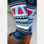 High Quality 2017 Comfortable Women girl casual Winter Christmas Snowflake Knitted Elastic printed Leggings Fitness Cotton Pants