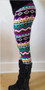 High Quality 2017 Comfortable Women girl casual Winter Christmas Snowflake Knitted Elastic printed Leggings Fitness Cotton Pants