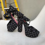 Alice & Olivia Chunky Polkadot Heels