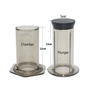 Portable Press Coffee Maker AeroPress Style with Filters