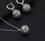 Hollow Spherical balls Necklace and Earring Set