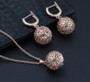 Hollow Spherical balls Necklace and Earring Set
