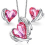Premium Swarovski  Heart Necklace Earrings