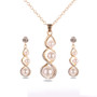 sparkling crystal Necklace and Earrings Jewellery set