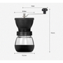 Manual Ceramic Coffee Bean Grinder with Fortified Glass Storage Jar