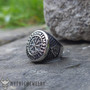 Viking Compass Vegvisir Ring With Runes