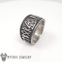 Viking Valknut Ring With Runes