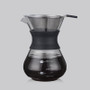 Black Chemex Coffee Maker with Stainless Steel Filter, Pour Over Coffee Type