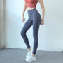 Back Pocket High Waist Sport Gym Leggings Women Stretchy Plain Jogger Fitness Tights Soft Nylon Athletic Pants S-XL