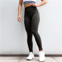 Seamless Shark Yoga Pants Women High Waist Stitching Hollow Sport Pants Female Running Training Fitness Gym Leggings