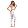 Seamless Yoga Set Women Fitness Clothing Sportswear Gym Leggings Floral Push-up Strappy Sports Bra 2 Pcs Print Sports Suit