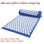 Massage Yoga Mat Acupressure Relieve Stress Back Body Pain Spike Mat Acupuncture with Pillow