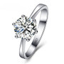 Silver Engagement Rings  - Cubic Zirconia Ring for Women