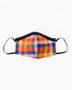 Brick and Blue Flannel Children's Face Mask