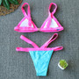 Women Swimwear Push Up Bikini Set Patchwork