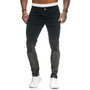 Jeans Men's Gradient Hole Denim Pencil Pants New Men Skinny Jeans Washed Ripped Black Stretch Trousers