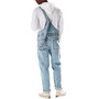 Men's Denim Bib Pants Washed Full Length , Jumpsuits Hip Hop Straight Jean