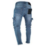 Mens Jeans Denim Pocket Pants Summer Autumn Thin Slim Regular Fit Straight Jeans Elasticity Stretchy Male
