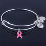 Care For Breast Cancer pink ribbon bracelet