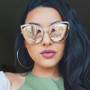 New Fashion Cat Eye luxury Sunglasses 2017 Women Brand Designer Twin-Beam Mirror Men Sun Glasses Vintage Female oculos de sol