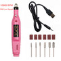 1set Power Professional Electric Manicure Machine Pen Pedicure Nail File Nail Tools 6 Bits Drill Nail Drill Machine Equipment