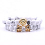 King Lion Bracelet Charm Crown Couple