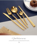 Mirror Gold Forks Spoons Knives Tableware Steel Cutlery Set Stainless Steel Silverware Set Gold Chopstick Spoon Knife Fork Sets