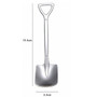 Stainless Steel Iron Shovel Spoon Coffee Ice Cream Spoon Engineering Shovel Retro Cute Square Head Spoon Kitchen Gadget