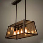 Industrial Trapezoid Prism Frame Lampshade