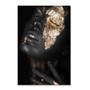 AFRICAN ART BLACK AND GOLD WOMAN WALL ART ON CANVAS OIL PAINTING POSTERS