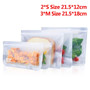10Pcs Reusable Ziplock Food Storage Silicone Freezer  Bags