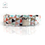 Geometric Dog Collar With Bowtie & Leash Set