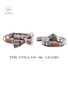 White Plaid Luxury Dog Bowtie Collar & Leash Set