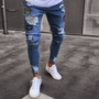 Men's Embroidered Jeans Slim Trousers Casual