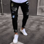 Men's Embroidered Jeans Slim Trousers Casual