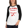 My Beardie is my Valentine 3/4 sleeve raglan shirt