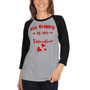 My Beardie is my Valentine 3/4 sleeve raglan shirt