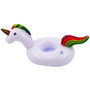 Mini Unicorn Shape Inflatable Water Swimming Pool Drink Cup Holder w/ free air pump