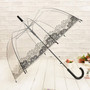 BUILDING SUPER arch Apollo princess transparent umbrella semi-automatic creative curved hook straight rod UMBRELLA