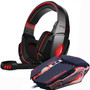 Gaming Headset Stereo Gamer Headphones with microphone Earphone Gaming Mouse wired USB for PC