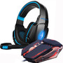 Gaming Headset Stereo Gamer Headphones with microphone Earphone Gaming Mouse wired USB for PC