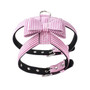 Soft Suede Fabric Stripe Leather Dog Harness