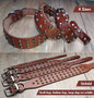 Dog Collar Leather Adjustable Spikes Pet Collar