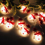 10Pcs Snowman LED Lights Merry Christmas Light String