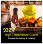 iGrillSafe Heat Resistant BBQ Gloves Fireplace Oven Silicone Mitts