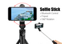 Searsha Extendable Selfie Stick Tripod Bluetooth Remote Phone Holder