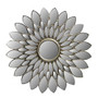 iBellu Flower Petal Shaped Decorative Round Wall Accent Mirror